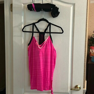 ZEROXPOSUR🔥size XL two piece black/pink/orange bathing suit light weight.